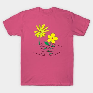 The hands holding flowers T-Shirt